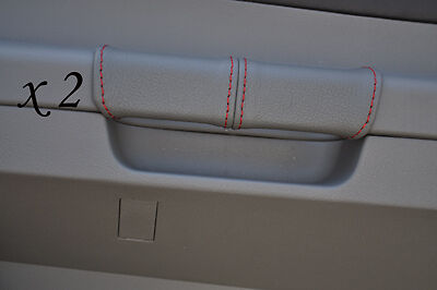 RED STITCHING FITS CHRYSLER 300C CRD 06-11 2X REAR DOOR HANDLE GREY COVERS