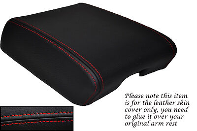 RED STITCHING FITS NISSAN TERRANO 1993-2006 LEATHER ARMREST SKIN COVER ONLY
