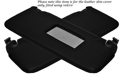 BLACK STITCH FITS RENAULT CLIO MK2 98-06 2X SUN VISORS LEATHER COVERS ONLY