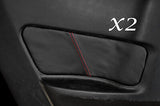 RED STITCH FITS NISSAN SKYLINE R34 1999-2002 2 X REAR DOOR CARD TRIM COVERS ONLY