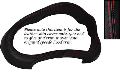 RED STITCH FITS TOYOTA CELICA 99-06 GAUGE HOOD SPEEDO SURROUND COVER ONLY