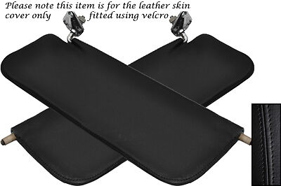 BLACK STITCH FITS AUSTIN A40 FARINA MK2 2X SUN VISORS LEATHER COVER ONLY