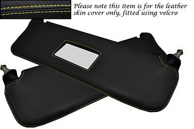 YELLOW STITCH FITS AUDI 80 CABRIO CONVERTIBLE 1991-2000 2X SUN VISORS COVERS