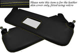 YELLOW STITCH FITS AUDI 80 CABRIO CONVERTIBLE 1991-2000 2X SUN VISORS COVERS