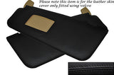 BLACK STITCH FITS BMW 5 SERIES E60 E61 2003-2011 2X SUN VISORS LEATHER COVERS