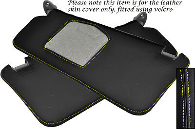 YELLOW STITCH FITS TOYOTA CELICA MK7 99-06 2X SUN VISORS LEATHER COVERS