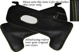 YELLOW STITCHING FITS FIAT X1/9 X19  2X SUN VISORS LEATHER COVERS ONLY