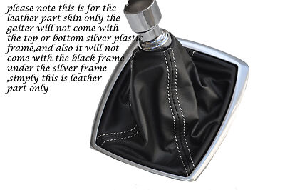 FITS FORD KUGA 08-12 LEATHER GEAR GAITER COVER WHITE STITCH CUSTOM NEW