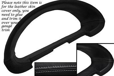 GREY STITCH FITS CITROEN SAXO 96-04 GAUGE SPEEDO TRIM SURROUND LEATHER COVER