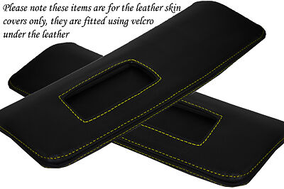 YELLOW STITCH FITS TRIUMPH HERALD VITESSE 61-75 2X SUN VISORS LEATHER COVERS
