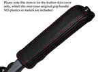 RED STITCH FITS ROVER 800 1992-1999 LEATHER HANDBRAKE HANDLE COVER ONLY