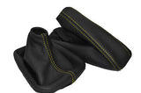 yellow stitch FITS BMW E28 E24 E30 E34 E36 E46 Z3 E39 E60 E90 E87 PERFORATED