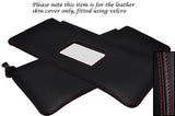 RED STITCHING FITS ALFA ROMEO 75 1985-1992 2X SUN VISORS LEATHER COVER ONLY