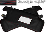 RED STITCHING FITS NISSAN S14 200SX 1994-1999 2X SUN VISORS LEATHER COVERS ONLY