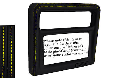 YELLOW STITCH FITS TOYOTA MR2 MK1 AW11 84-90 RADIO SURROUND LEATHER COVER ONLY