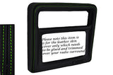 GREEN STITCH FITS TOYOTA MR2 MK1 AW11 84-90 RADIO SURROUND LEATHER COVER
