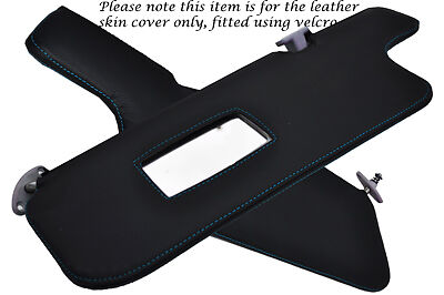 BLUE STITCH FITS BMW 3 SERIES E30 84-92 2X SUN VISORS LEATHER COVERS ONLY
