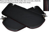 RED STITCHING FITS VAUXHALL OPEL ASTRA MK2 2X SUN VISORS LEATHER COVERS ONLY