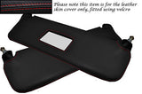 RED STITCH FITS AUDI 80 CABRIO CONVERTIBLE 1991-2000 2X SUN VISORS COVERS