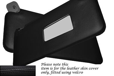 BLACK STITCHING FITS FIAT PUNTO MK1 93-99 2X SUN VISORS LEATHER COVERS ONLY