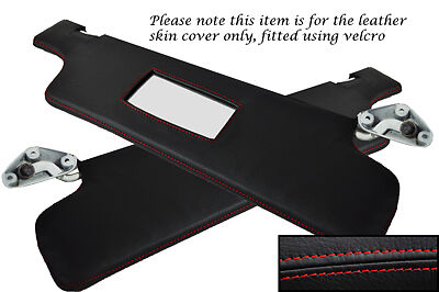 RED STITCHING FITS TRIUMPH 2000 MK2 1972-1977 2X SUN VISORS LEATHER COVERS ONLY