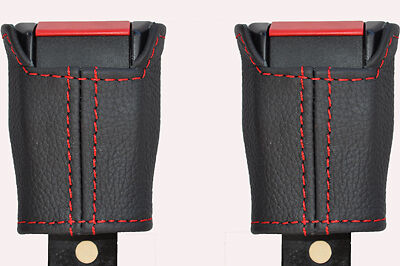 RED STITCH FITS LONDON TAXI LTI 2X REAR SEAT BELT STALK  COVERS CUSTOM NEW