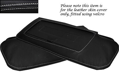 WHITE STITCH FITS CORVETTE C4 84-96 2X SUN VISORS LEATHER COVERS ONLY CUSTOM NEW
