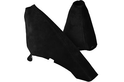 BLACK PU SUEDE 07-12 FITS BMW MINI COOPER R56 R57 CLUBMAN R55 BLACK STITCH