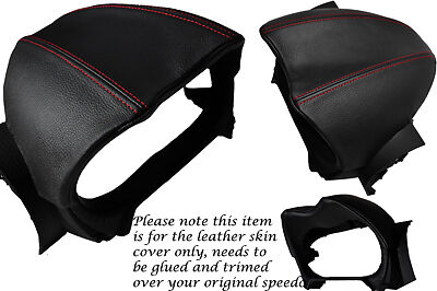 RED STITCHING FITS LOTUS ELISE 2008-2013 SPEEDO GAUGE HOOD LEATHER COVER ONLY