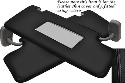 BLACK STITCHING FITS LAND ROVER DISCOVERY 3 04-09 2X SUN VISORS COVERS ONLY
