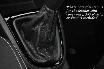 BLACK STITCH FITS RENAULT CLIO 2013+ LEATHER GEAR GAITER ONLY CUSTOM NEW