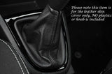 BLACK STITCH FITS RENAULT CLIO 2013+ LEATHER GEAR GAITER ONLY CUSTOM NEW