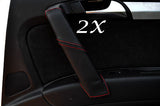 RED STITCH FITS AUDI Q7 2006-2013 2X REAR DOOR HANDLE LEATHER COVERS ONLY