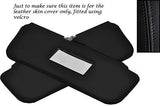 BLACK STITCHING FITS FIAT SEICENTO 1998-2004 2X SUN VISORS LEATHER COVERS ONLY