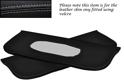 GREY STITCHING FITS TRIUMPH HERALD 2X SUN VISORS LEATHER COVERS ONLY CUSTOM NEW