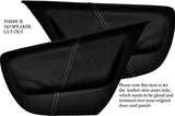 WHITE STITCHING FITS VW LUPO 98-05 2X REAR DOOR CARD LEATHER SKIN COVERS ONLY