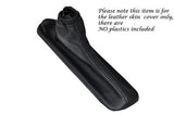 BLACK STITCHING FITS  ALFA ROMEO GIULIETTA 2010-2013 LEATHER HANDBRAKE GAITER