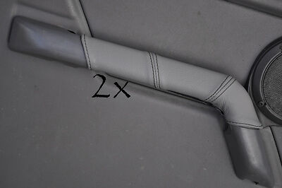 black stitch FITS LAND ROVER DISCOVERY 200 300 89-95 2X FRONT DOOR HANDLE COVERS