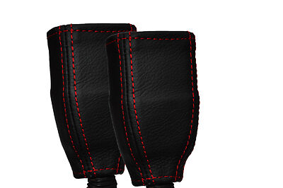 RED STITCH FITS VIVARO TRAFFIC PRIMASTAR 01-06 2X SEAT BELT LEATHER COVERS ONLY