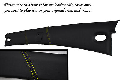YELLOW STITCH FITS MAZDA MX5 MK2 2.5 MIATA 98-05 ROOF TRIM PANEL LEATHER COVER