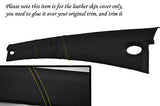 YELLOW STITCH FITS MAZDA MX5 MK2 2.5 MIATA 98-05 ROOF TRIM PANEL LEATHER COVER