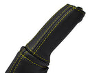 yellow stitch FITS VAUXHALL OPEL CORSA D 06-11 LEATHER HANDBRAKE HANDLE COVER