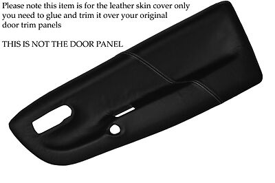 WHITE STITCH FITS VW LUPO 1998-2005 2X FRONT DOOR CARD LEATHER SKIN COVERS ONLY