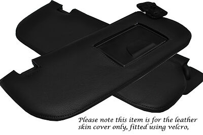 BLACK STITCH FITS HYUNDAI COUPE 02-08 2X SUN VISORS LEATHER COVERS ONLY