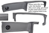 GREY LEATHER FITS FORD CAPRI MK2 MK3 DASH DASHBOARD LEATHER COVER ONLY