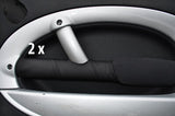 black stitch FITS BMW MIN ONE COOPER S 01-03 2X LEATHER DOOR TRIM COVERS