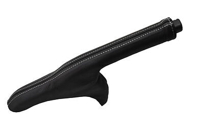 WHITE STITHCING FITS KIA PICANTO 2005-2010 LEATHER HANDBRAKE GAITER CUSTOM NEW