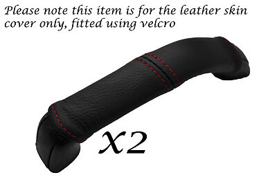 RED STITCH FITS DATSUN 240Z 260Z 280Z 1979-1983 2X DOOR HANDLE BLACK LTHR COVERS