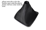 WHITE STITCHING FITS RENAULT LAGUNA MK3 2007-2012 LEATHER  GEAR GAITER ONLY