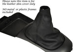 BLACK STITCHING FITS KIA RIO MK2 2005-2010 LEATHER GEAR GAITER CUSTOM NEW